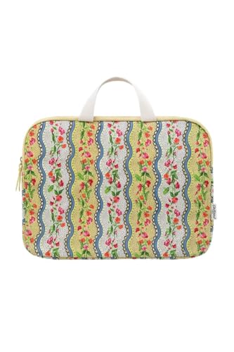 Cath Kidston London Laptoptasche für Damen und Mädchen, gestreift, 38,1 cm (15 Zoll), mit Griff, Gelb im Sale
